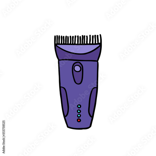 clippers hair doodle icon