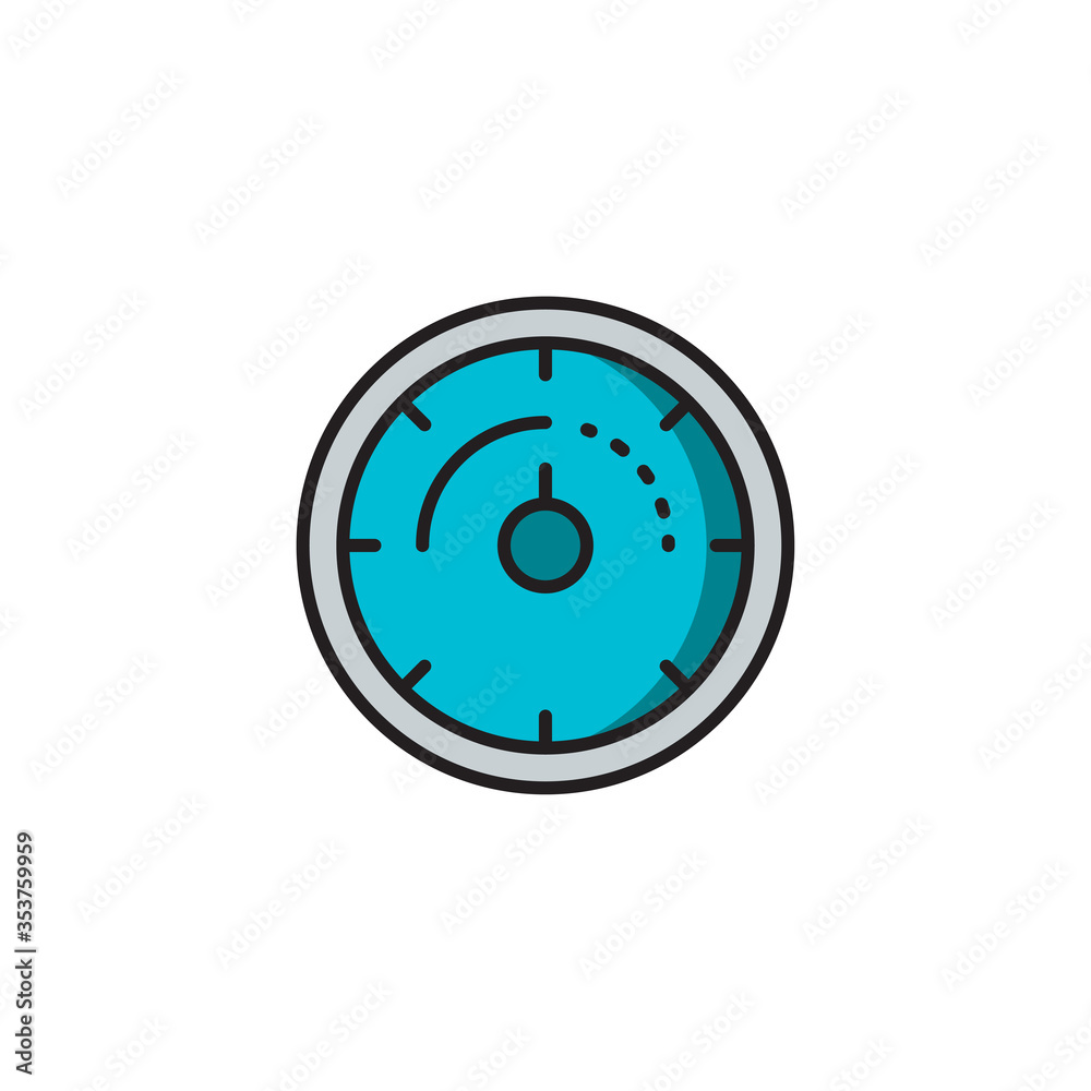 Thermostat vector icon symbol medical tools isolated on white background Thermostat vector icon symbol medical tools isolated on white background