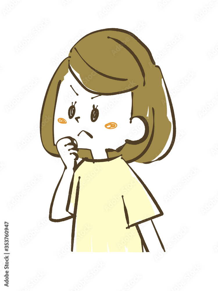 やる気や怒りがある女性 やる気や怒りがある女性