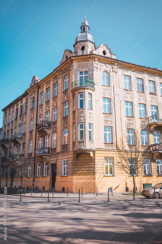 Naklejka premium Krakow old town buildings in Poland