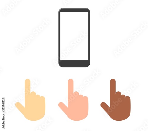 スマホと指