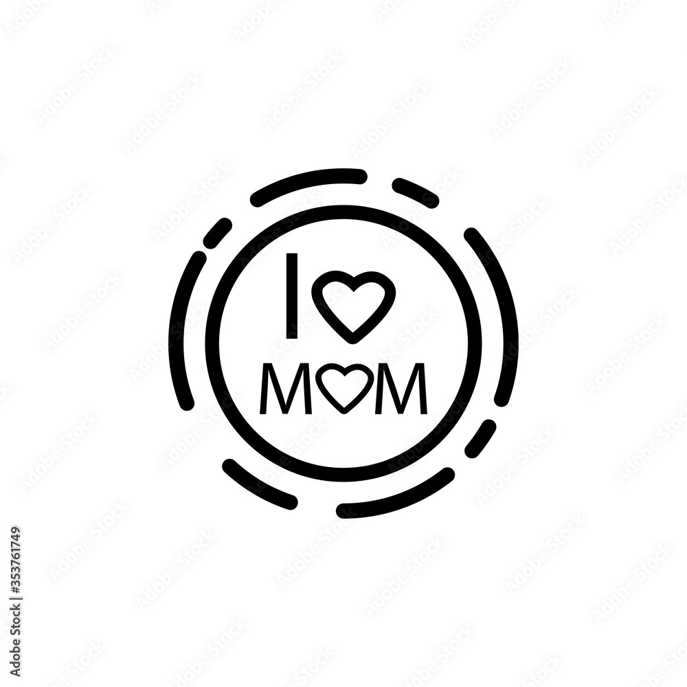 Happy mother's day stamp. black text. Design template vector Happy mother's day stamp. black text. Design template vector