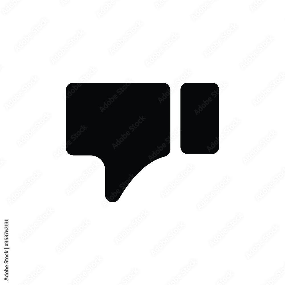Thumbs down dislike, hate or thumbs down dislike for social networks, art icon for apps and websites. Bad choice sign. Voting. Disapproval isolated vector icon Thumbs down dislike, hate or thumbs down dislike for social networks, art icon for apps and websites. Bad choice sign. Voting. Disapproval isolated vector icon