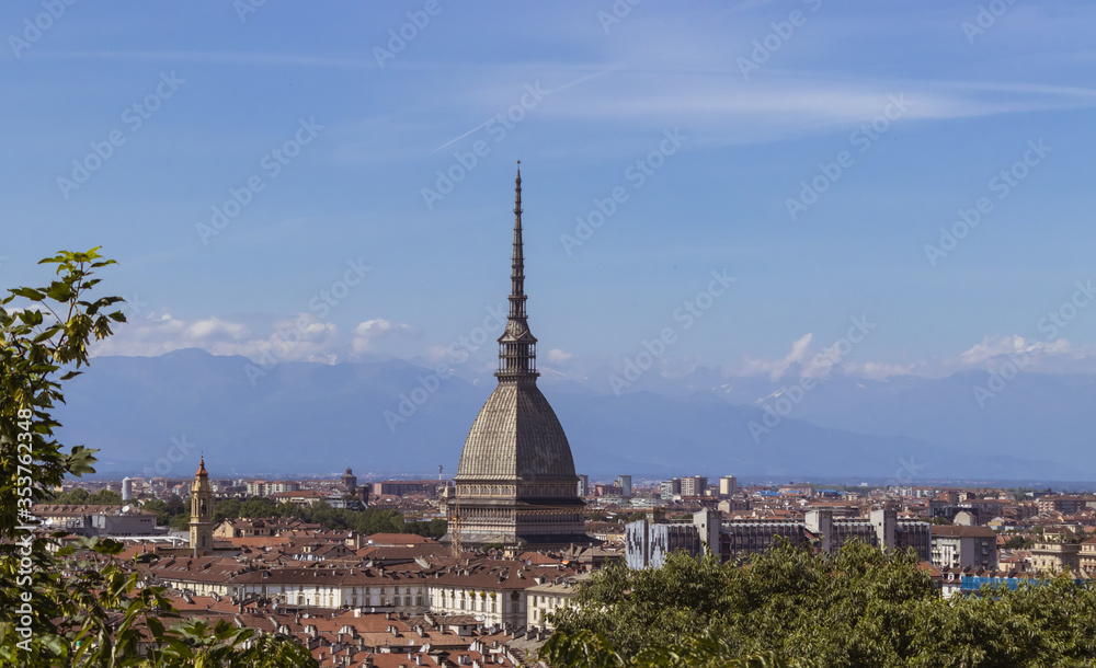 Panoramic view of Turin, Italy