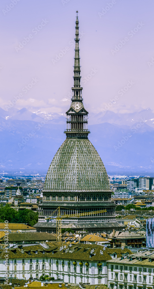 The Mole Antonelliana, one of the symbols of Turin, Italy