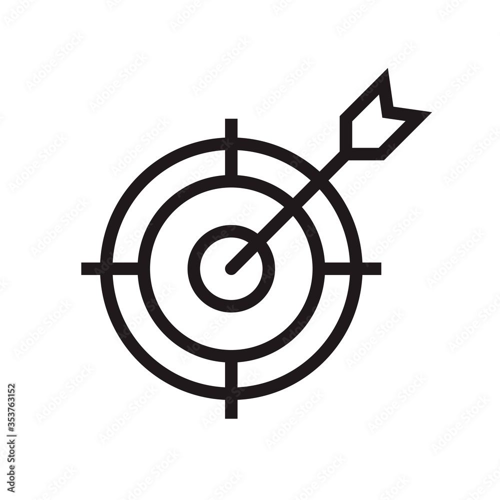 Target icon in trendy outline style design. Vector graphic illustration. Target symbol for website design, logo, app, and ui. Editable vector stroke. EPS 10. Target icon in trendy outline style design. Vector graphic illustration. Target symbol for website design, logo, app, and ui. Editable vector stroke. EPS 10.