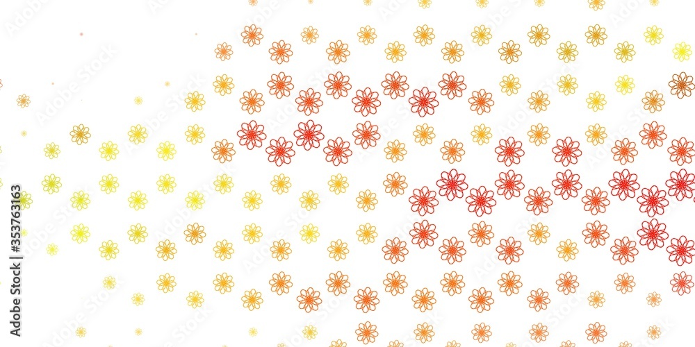 Light Pink, Yellow vector background with curves. Light Pink, Yellow vector background with curves.