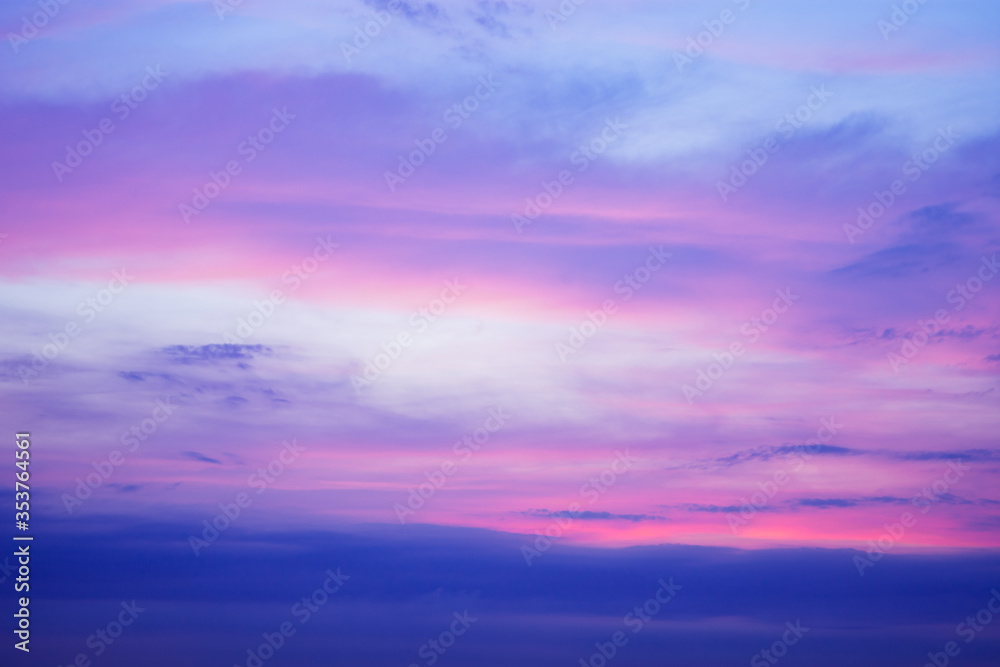 Sunset sunrise and beautiful twilight fluffy storm cloudy blue and yellow sky smoothly flowing to fantastic mind. Rainy good evening and have a nice day concept. Sunset sunrise and beautiful twilight fluffy storm cloudy blue and yellow sky smoothly flowing to fantastic mind. Rainy good evening and have a nice day concept.
