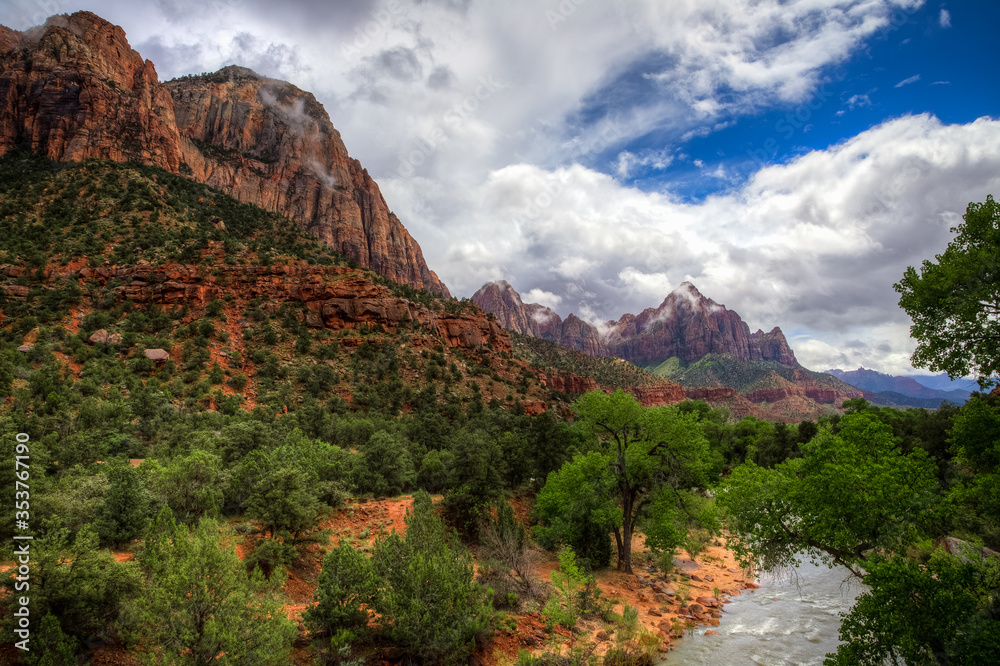 Cloudy Day over Zion, Zion National Park, Utah