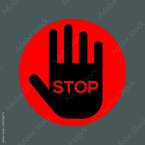 stop hand sign