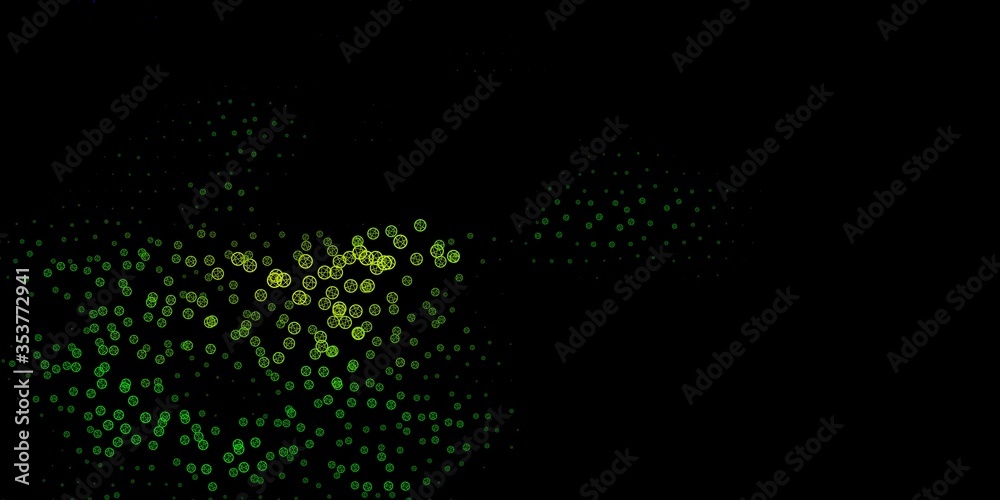 Dark Blue, Green vector texture with religion symbols. Dark Blue, Green vector texture with religion symbols.