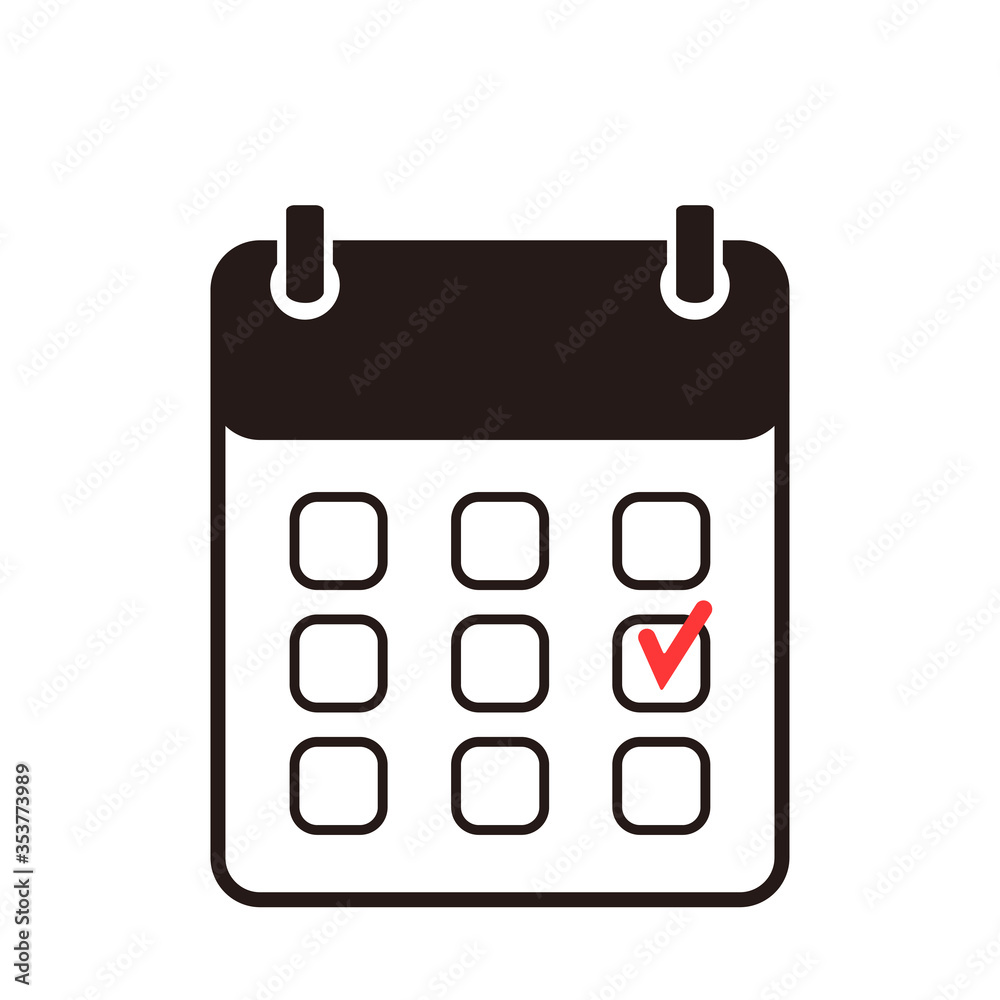 Calendar icon in flat style