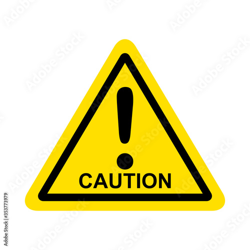 exclamation - caution sign icon vector design template