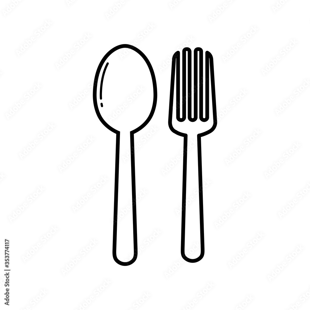 spoon and fork icon vector design template spoon and fork icon vector design template