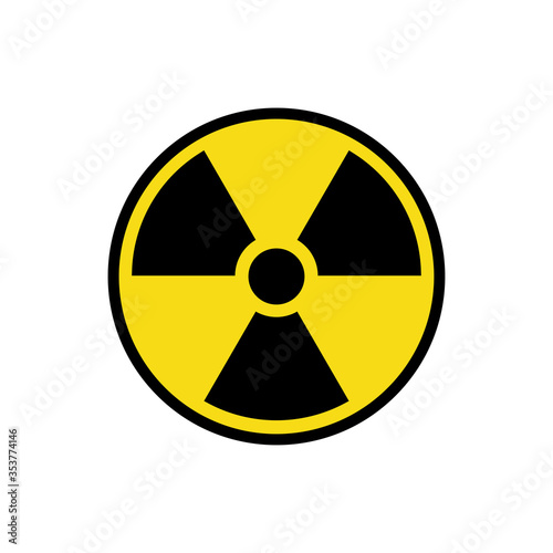 radiation sign icon vector design template