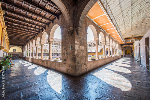 Courtyard of Convent of Santo Domingo in Koricancha Cusco, Peru. photo