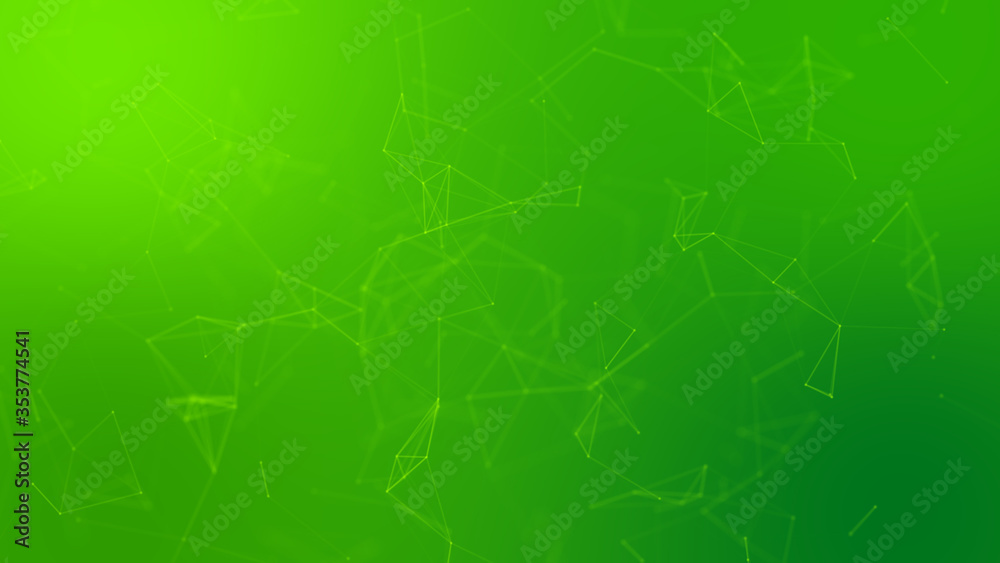 Abstract green plexus geometric background