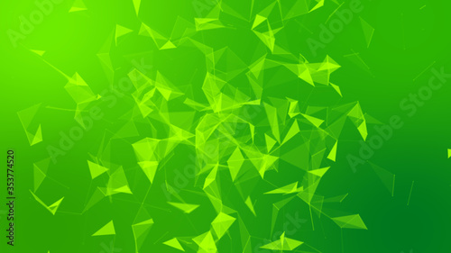 Abstract green plexus geometric background