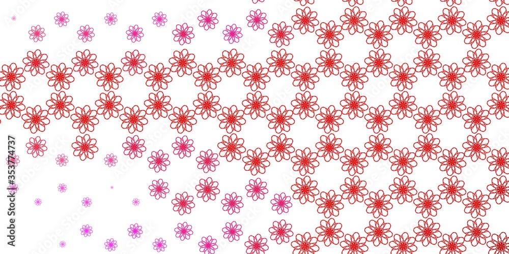 Light Pink, Yellow vector pattern with curved lines. Light Pink, Yellow vector pattern with curved lines.