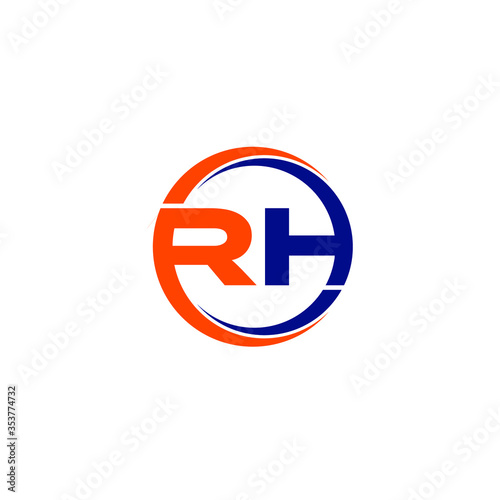 Free Download rh letter original monogram logo design - GFXLoad