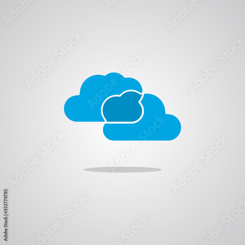 Illustration vector graphic of Cloud. Perfect to use for Technology Company