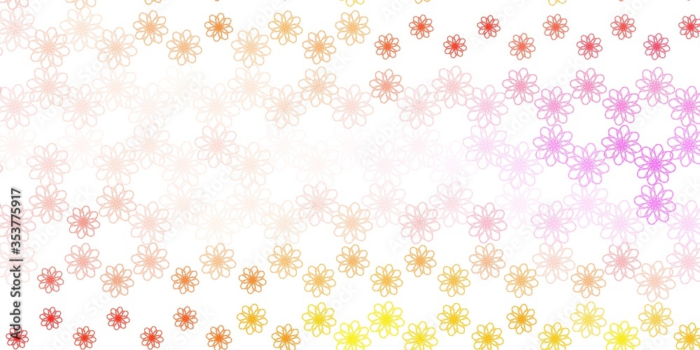 Light Pink, Yellow vector backdrop with bent lines. Light Pink, Yellow vector backdrop with bent lines.
