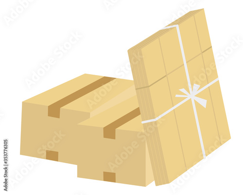 段ボール箱　茶色　