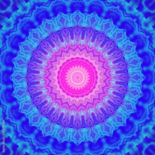 Mandala ornament. Digital art fractal background. 