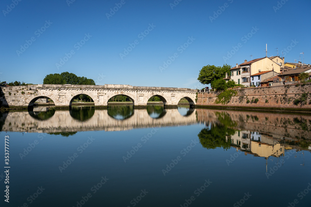 Tiberius Bridge, San Giuliano a Mare, Rimini, Emilia Romagna, Italy, Europe.
