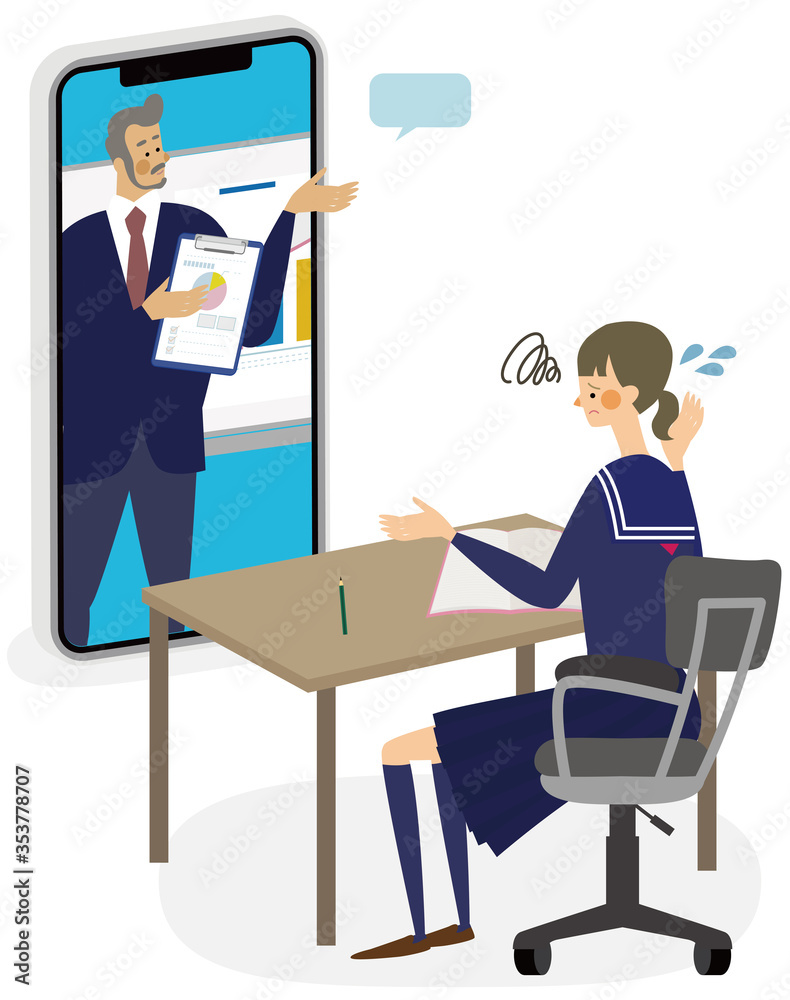 オンライン授業 オンライン学習 Online 検索 インターネット オンライン会議 タブレット イラスト 電子書籍 Stock Vector Adobe Stock