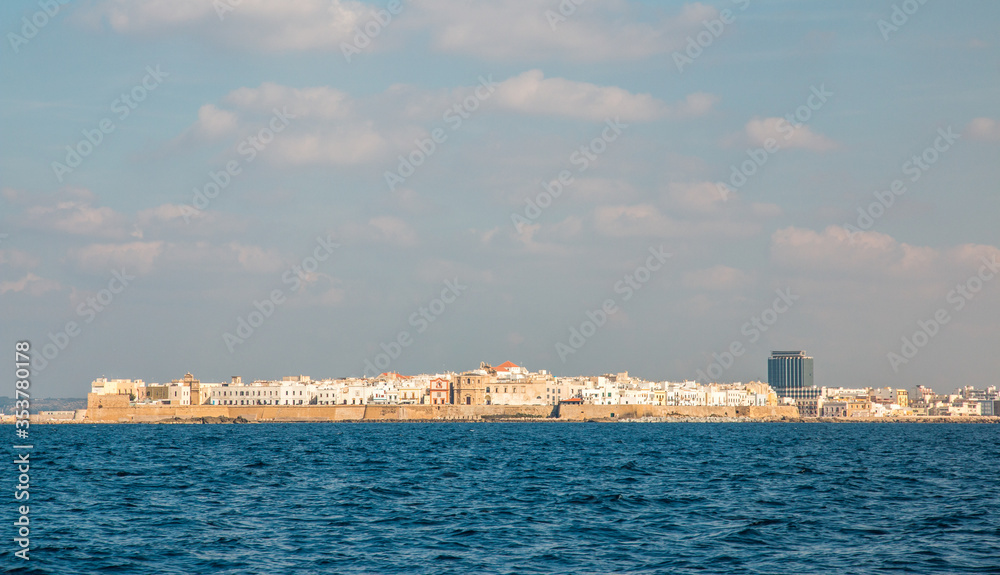 Panoramic view of Gallipoli, a village near ionian sea, Apulia, Salento, Italy Panoramic view of Gallipoli, a village near ionian sea, Apulia, Salento, Italy