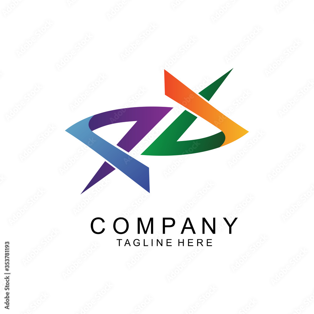 Letter p and d logo design Letter p and d logo design