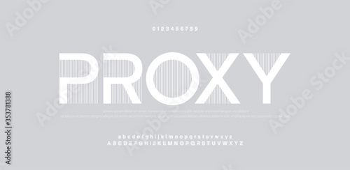 Abstract Fashion font alphabet. Minimal modern urban fonts for logo, brand etc. Typography typeface uppercase lowercase and number. vector illustration