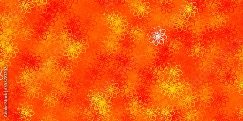 Light Orange vector template with curves.