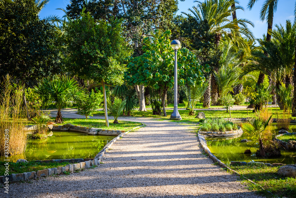 City Park. Elche, province of Alicante. Spain