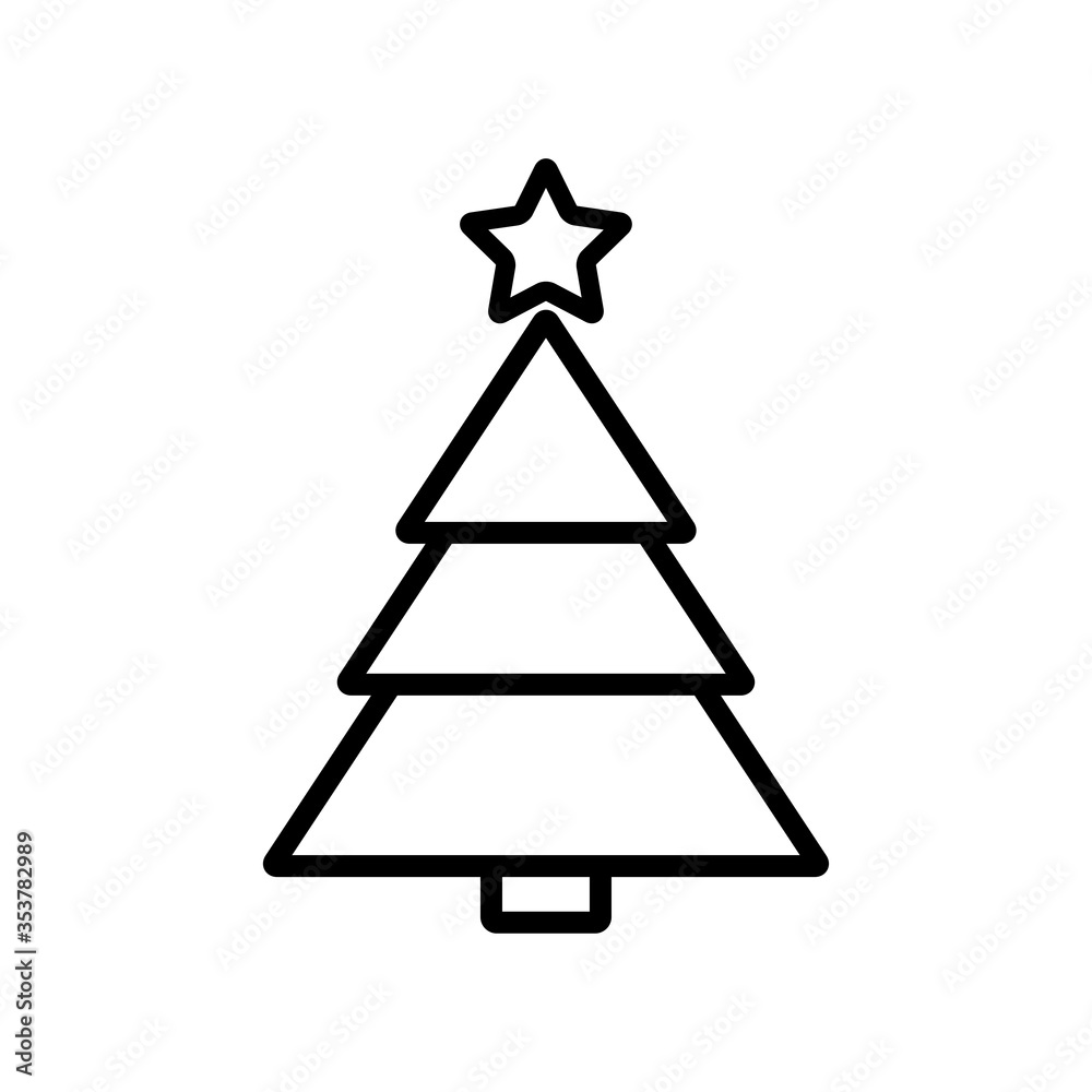 christmas tree icon vector design template christmas tree icon vector design template