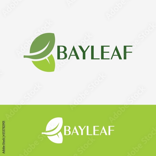 Bay leaf logo template Premium
