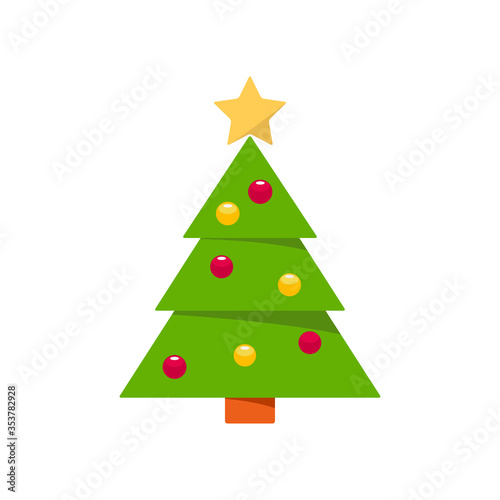 christmas tree icon vector design template