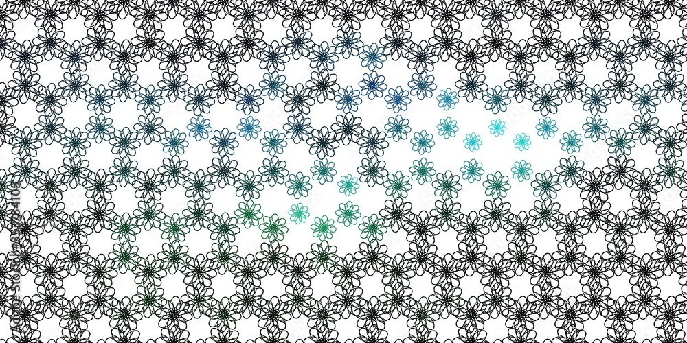 Light Blue, Green vector background with wry lines.