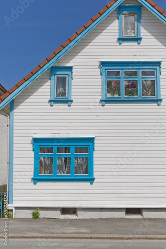 Traditional wooden houses in Gamle, which is a historic area of the city of Stavanger in Rogaland, Norway