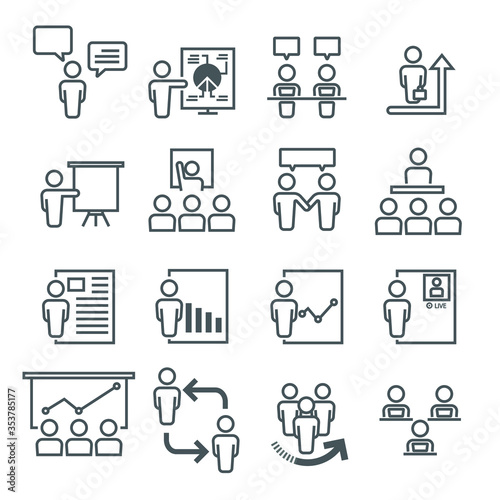 Business Presentation icon set   Business man 01