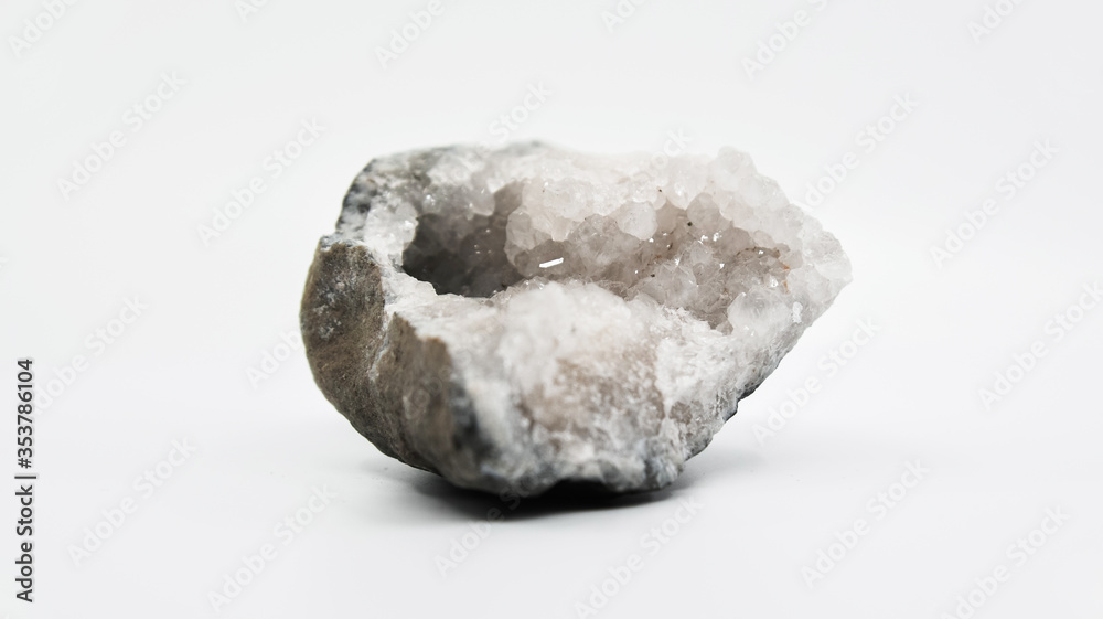 Obraz premium White crystal with a white background