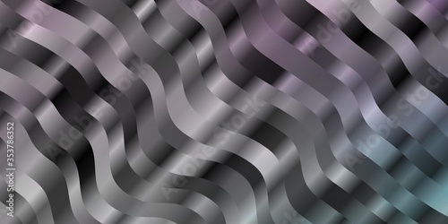 Light Pink, Blue vector pattern with wry lines. Colorful abstract illustration with gradient curves. Pattern for booklets, leaflets.