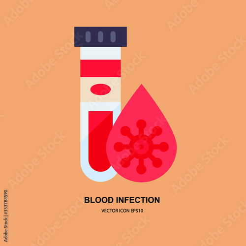 blood infection icon, blood infection icon design