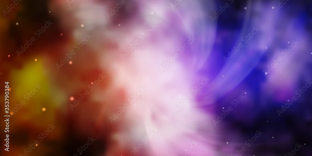 Obraz premium Dark Pink, Yellow vector pattern with abstract stars. Colorful illustration with abstract gradient stars. Theme for cell phones.