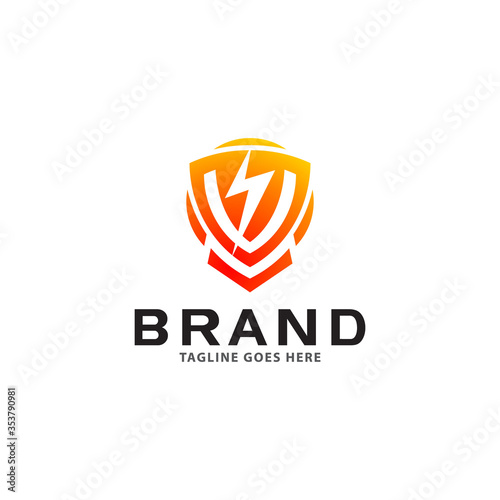 Voltage Shield Logo Template. Good use for company branding identity.