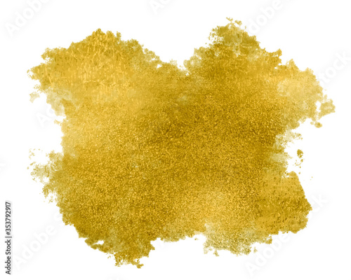 gold texture paint on white background. vector eps 8