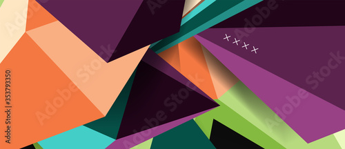 Trendy simple triangle abstract background, dynamic motion concept. Vector Illustration For Wallpaper, Banner, Background, Card, Book Illustration, landing page