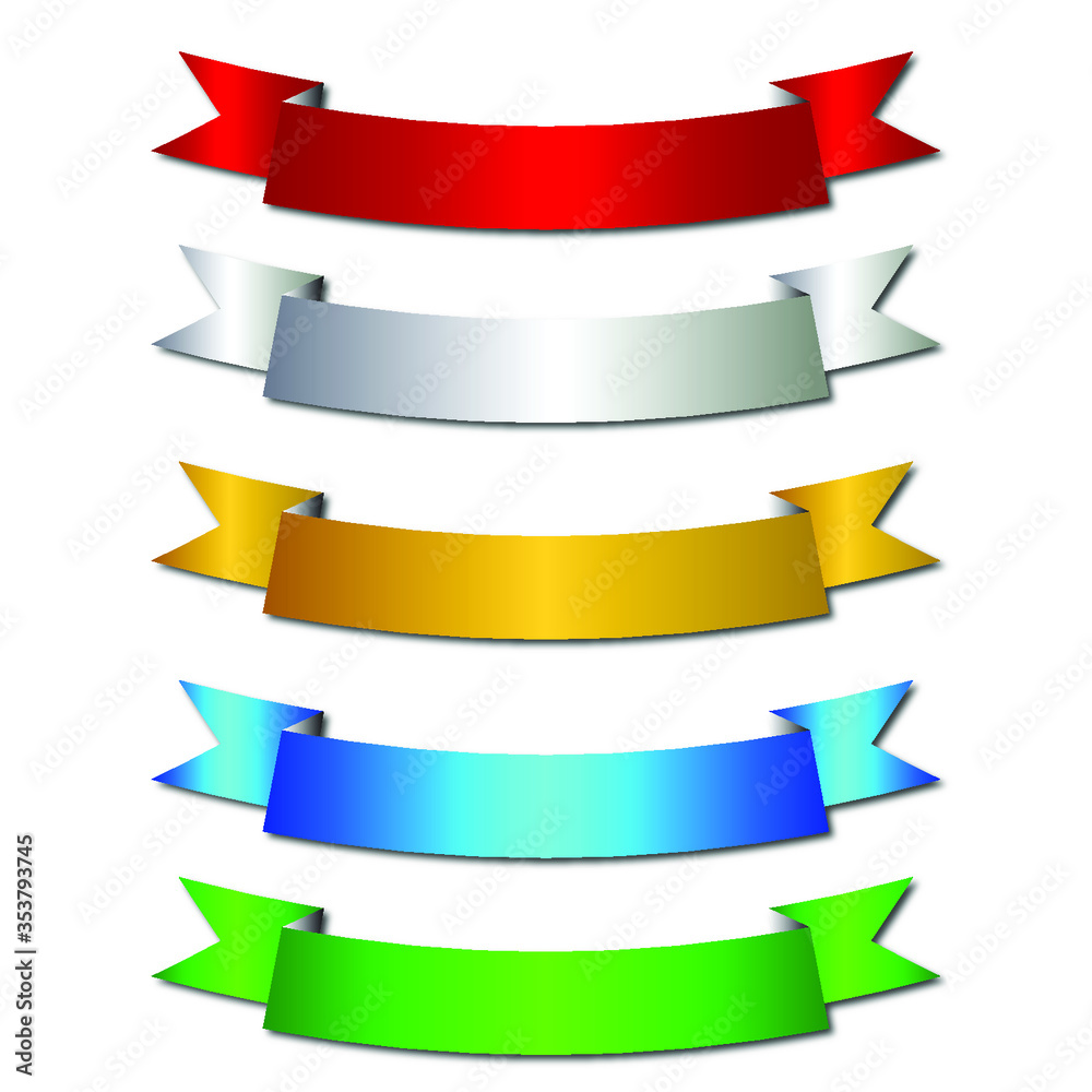 colorful gift ribbon style vector