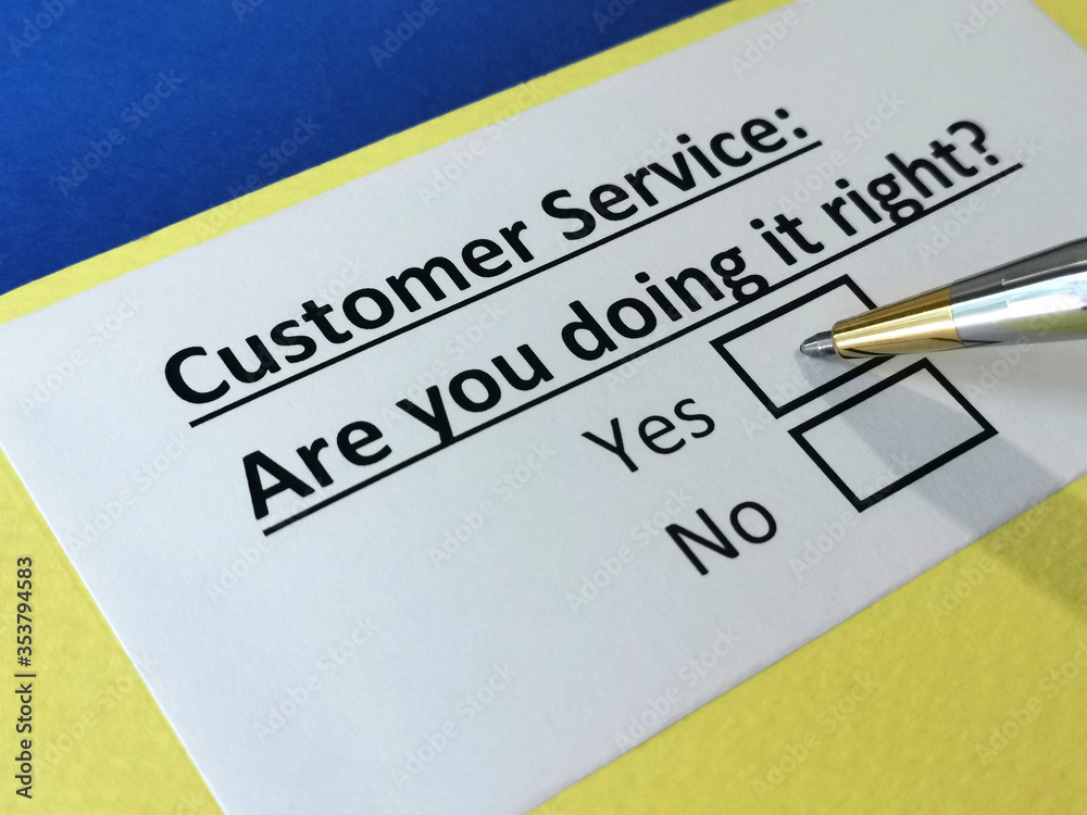 One person is answering question about customer service.